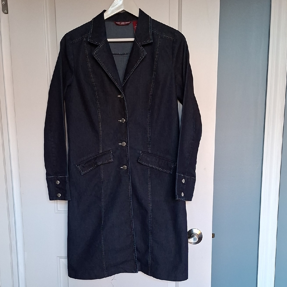 Point Zero Dark Denim Trench Coat